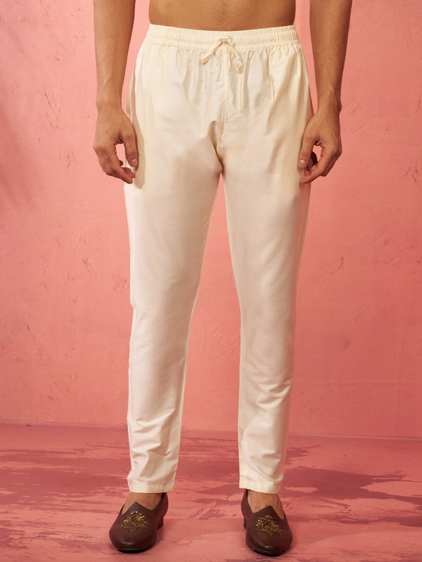 Men's Cream Viscose Pyjama