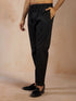 Men's Black Cotton Pyjama - Traditional Aligarh Wedding Wear