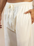 Poplin Cotton Pyjama Set with Cream Trousers for Men's