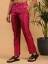Men's Dark Pink Magenta Viscose Pant Style Pyjama