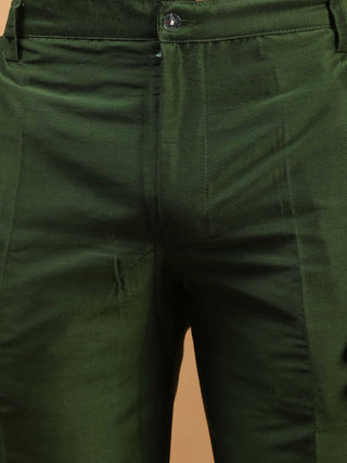 VASTRAMAY Men's Green Cotton Pant Style Pyjama