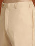 Men's Cream Suiting Fabric Solid Pant