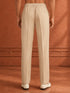 Men's Cream Suiting Fabric Solid Pant