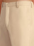 Men's Cream Suiting Fabric Solid Pant