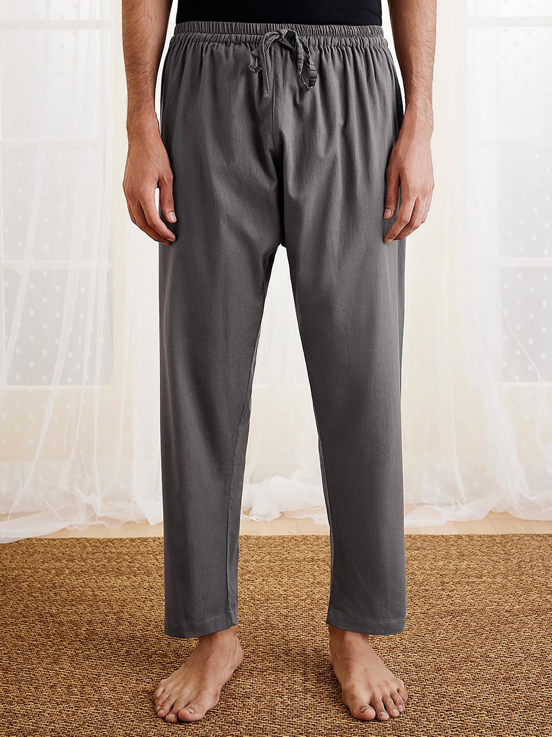 Men's Grey Cotton Pyjama