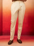 Men's Beige Cotton Lycra Pants