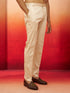Men's Beige Cotton Lycra Pants