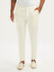Vastramay Mens Cream Cotton Satin Lycra