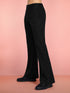 Men's Black Suiting Lycra Solid Palazzo