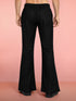 Men's Black Suiting Lycra Solid Palazzo