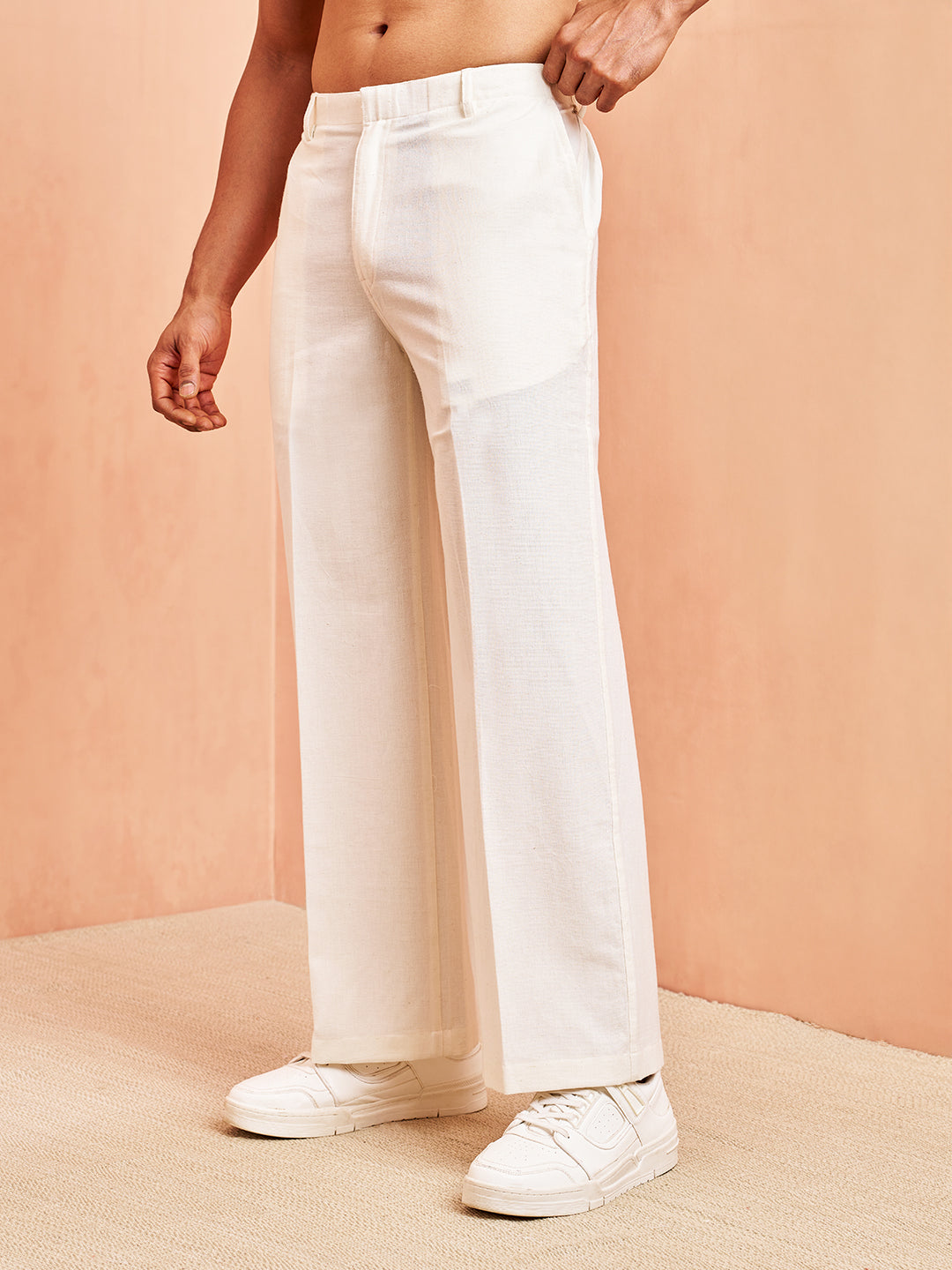 Men's White Cotton Pant