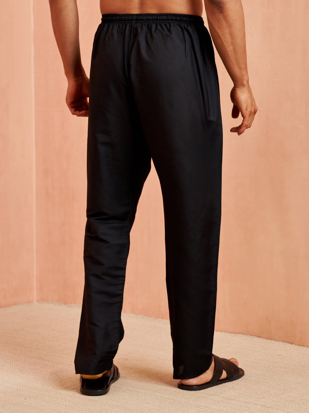 Men's Black Solid Pyjama