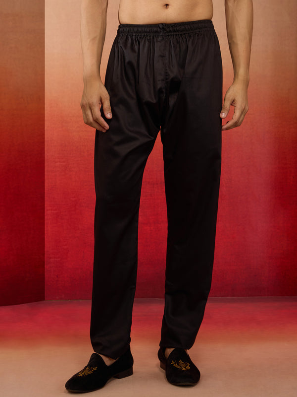 Men's Black Cotton Millennium Aligarh Pyjama