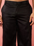 Men's Black Fine Satin Palazzo Pants