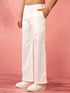 Men's Cream Fine Satin Palazzo Pants