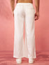 Men's Cream Fine Satin Palazzo Pants