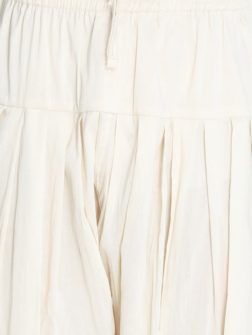 Men's Mehendi Green And Cream Cotton Blend Pathani Kurta Set