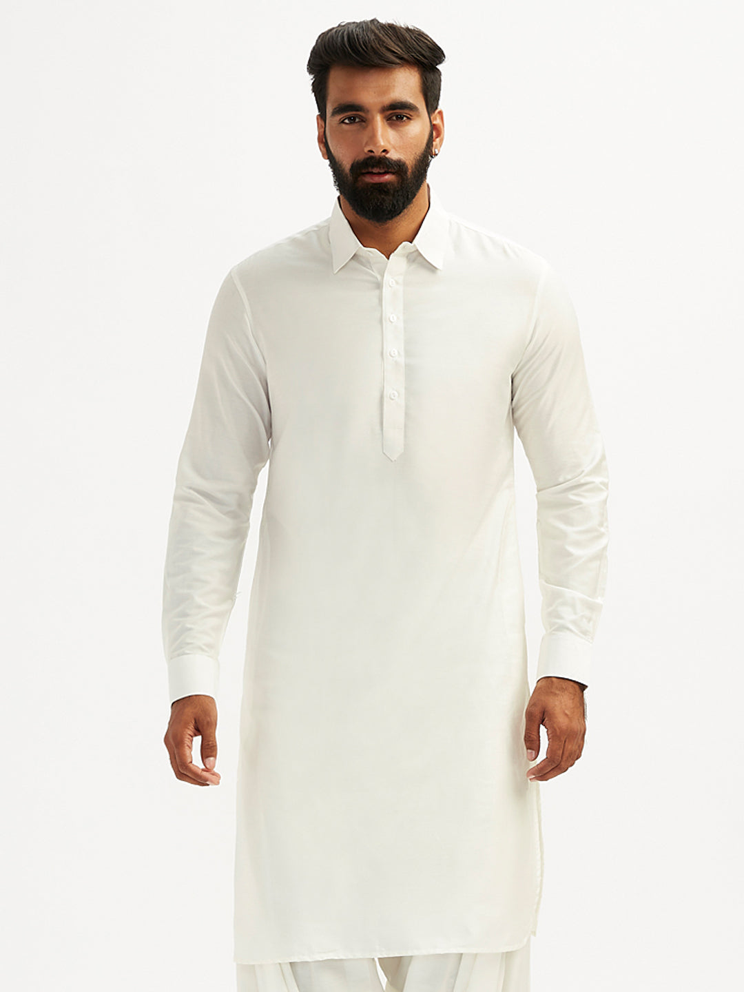 Men’s Solid Pathani Kurta and Patiala Pyjama Set