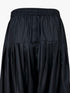 Men's Black Solid Cotton Silk Shirt Collar Short Sleeve Kurta with Black Silk Blend Patiala
