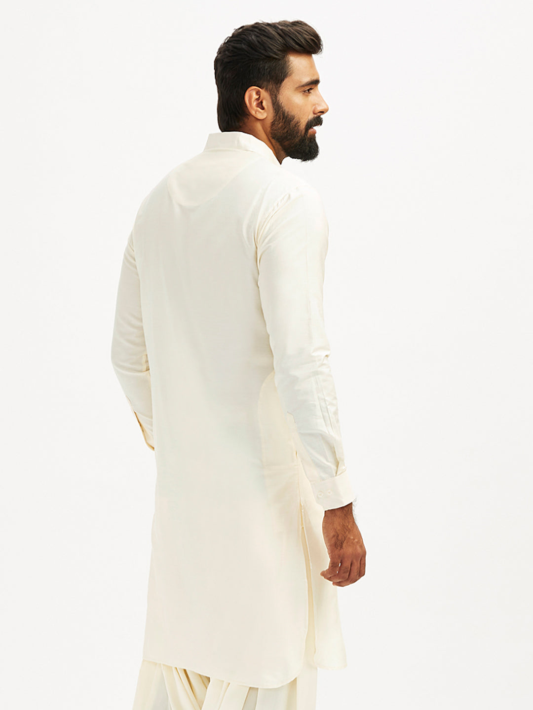 Men's Cream Viscose Pathani