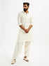 Men's Cream Viscose Pathani