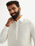 Men's White Viscose Pathani