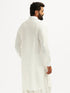 Men's White Viscose Pathani