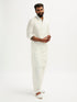 Men's White Viscose Pathani Kurta Set