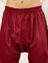 Men's Maroon Cotton Pathani Suit Set