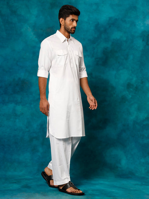Men's White Pathani Suit Set