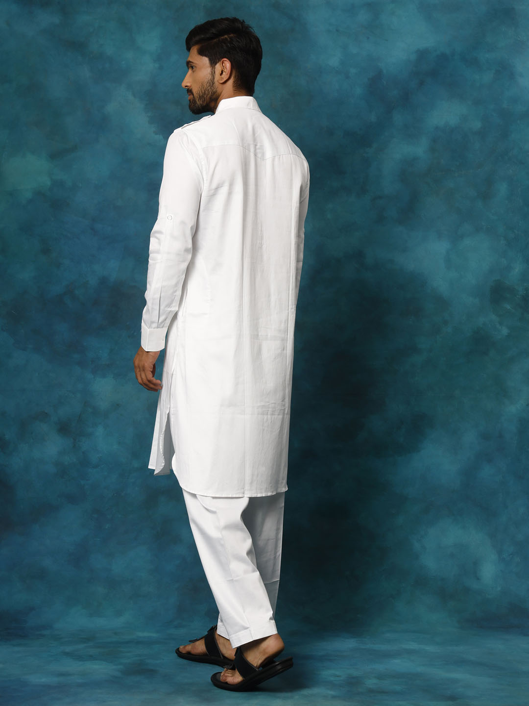 Men's White Pathani Suit Set