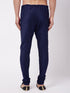Men Navy Solid Churidar Pant with Drawstring Waist