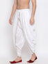 Men's White Silk Blend Dhoti Pant