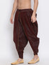 Men's Wine Silk Blend Dhoti Pant