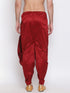 Men's Maroon Silk Blend Dhoti Pant