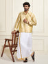 Men's Gold Silk Blend Shirt And Mundu