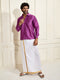 Men's Purple Silk Blend Shirt And Mundu