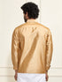 Men's Rose Gold Silk Blend Ethnic Shirt