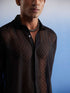 Men's Black Georgette Shirt