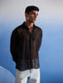 Men's Black Georgette Shirt