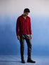 Men's Maroon Fancy Sequined Shirt