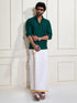 Men's Green Rayon Embellished Shirt