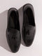 Men's Black Tasselled Loafer | Synthetic Matte Finish | Twin Tassel Vamp | Airmix Sole | All Season