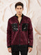 Men's Wine Silk Blend Jacket