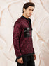 Men's Wine Silk Blend Jacket