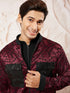 Men's Wine Silk Blend Jacket