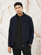 Men's Navy Blue Silk Blend Jacket