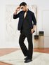 Men's Navy Blue Silk Blend Jacket