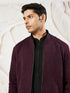 Men's Wine Silk Blend Jacket