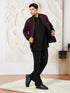 Men's Wine Silk Blend Jacket